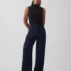 Curvy 365 hooggetailleerde broek met plooien