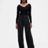 Curvy 365 hooggetailleerde broek met plooien