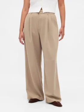 Curvy 365 hooggetailleerde broek met plooien