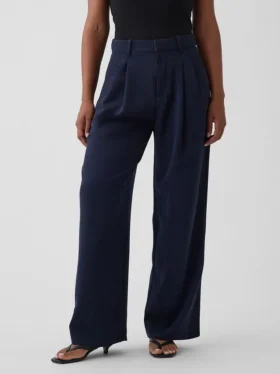 Curvy 365 hooggetailleerde broek met plooien
