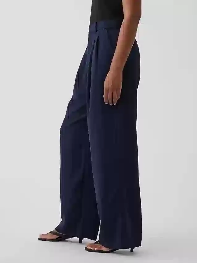Curvy 365 hooggetailleerde broek met plooien