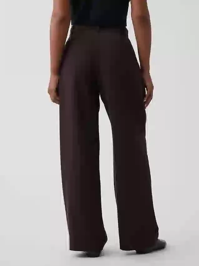 Curvy 365 hooggetailleerde broek met plooien