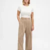 Curvy 365 hooggetailleerde broek met plooien