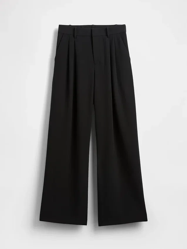 Curvy 365 hooggetailleerde broek met plooien