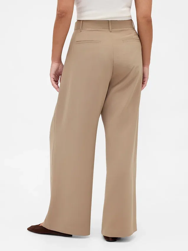 Curvy 365 hooggetailleerde broek met plooien
