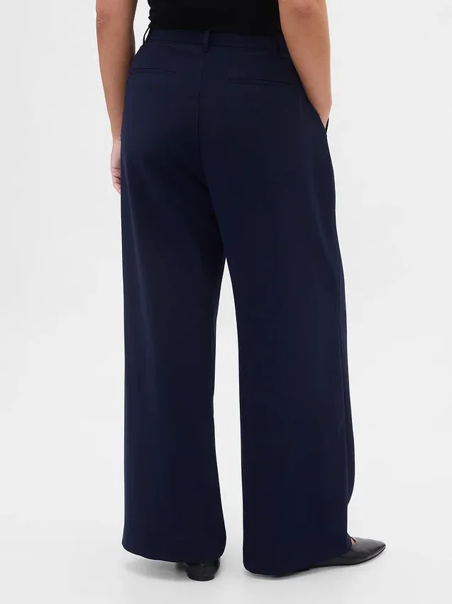 Curvy 365 hooggetailleerde broek met plooien