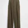 Curvy 365 hooggetailleerde broek met plooien