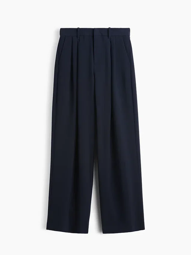 Curvy 365 hooggetailleerde broek met plooien