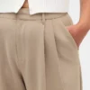 Curvy 365 hooggetailleerde broek met plooien