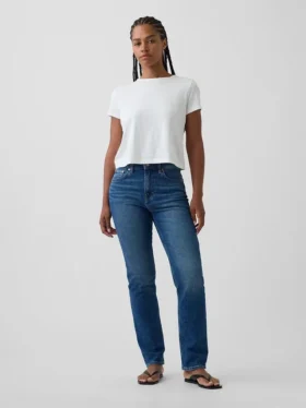 Curvy High Rise '90s Slim Straight-Jeans