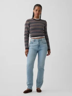 Curvy High Rise '90s Slim Straight-Jeans