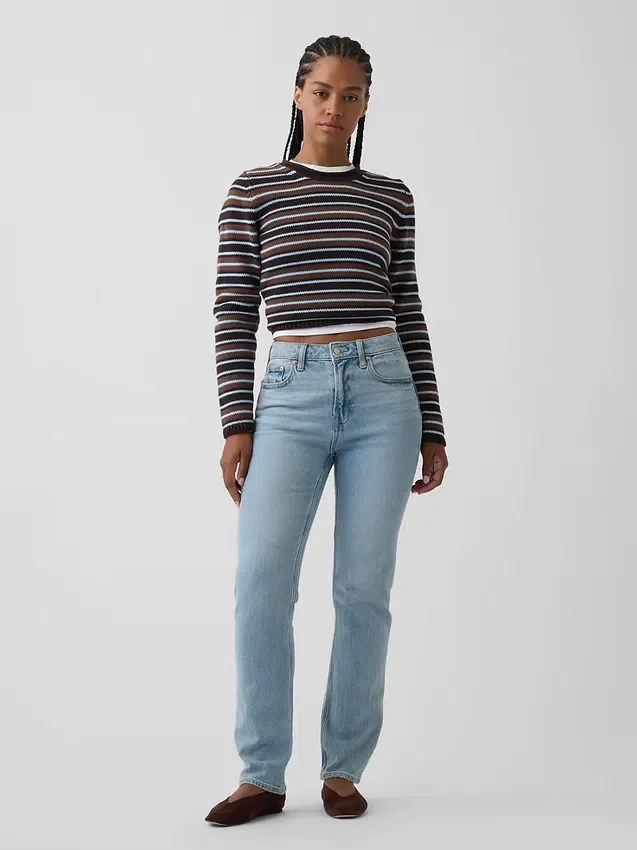 Curvy High Rise '90s Slim Straight-Jeans