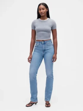 Curvy High Rise '90s Slim Straight-Jeans