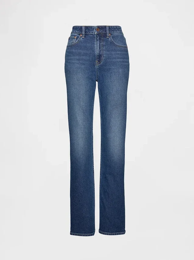 Curvy High Rise '90s Slim Straight-Jeans