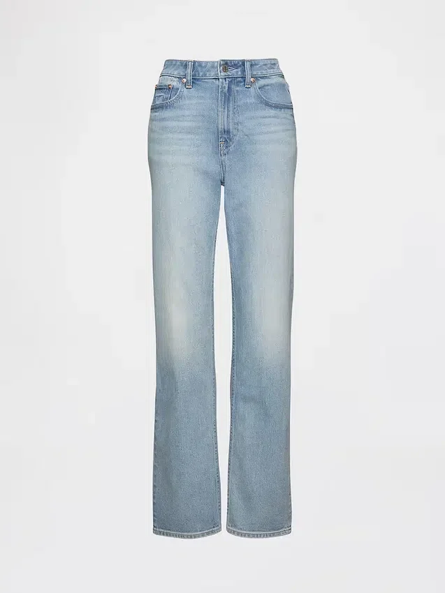 Curvy High Rise '90s Slim Straight-Jeans