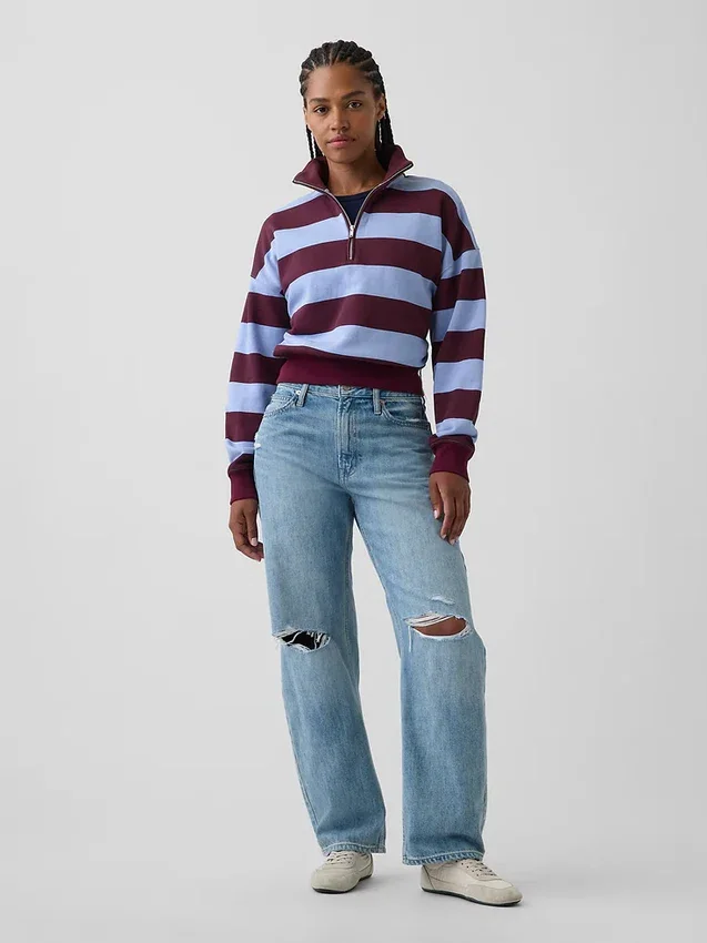 Curvy High Rise Barrel-Jeans