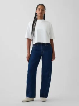 Curvy High Rise Barrel-Jeans