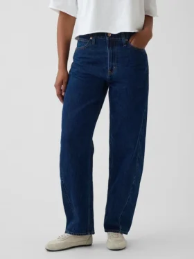 Curvy High Rise Barrel-Jeans