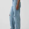 Curvy High Rise Barrel-Jeans