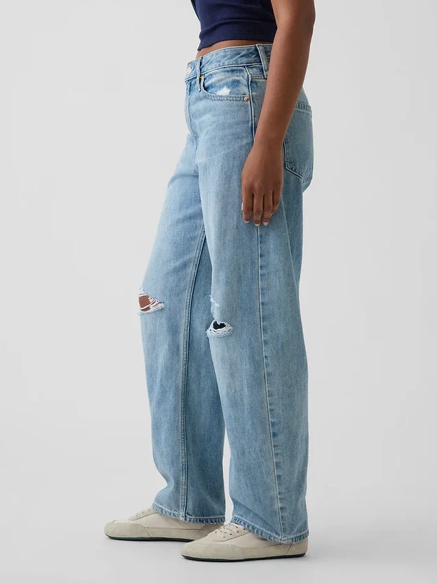 Curvy High Rise Barrel-Jeans