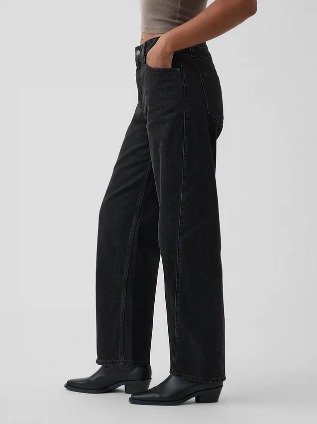 Curvy High Rise Barrel-Jeans