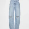 Curvy High Rise Barrel-Jeans