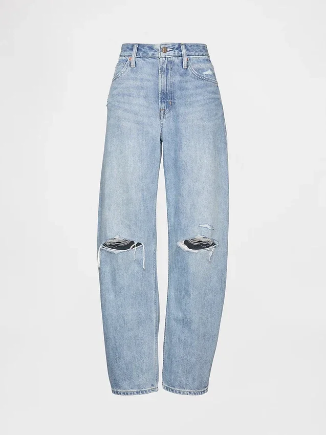 Curvy High Rise Barrel-Jeans