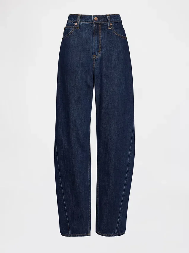 Curvy High Rise Barrel-Jeans