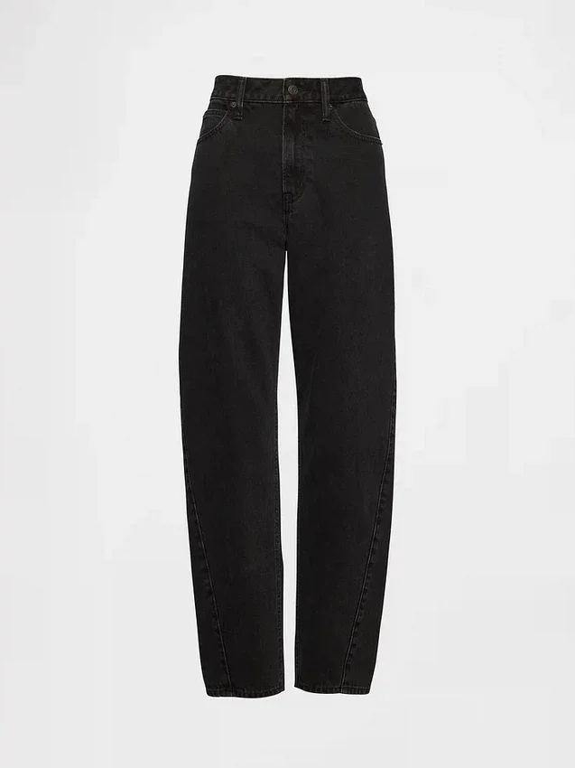 Curvy High Rise Barrel-Jeans