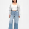Curvy High Stride wijde enkellange Jeans