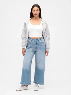 Curvy High Stride wijde enkellange Jeans