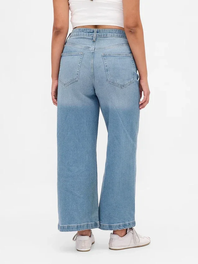Curvy High Stride wijde enkellange Jeans