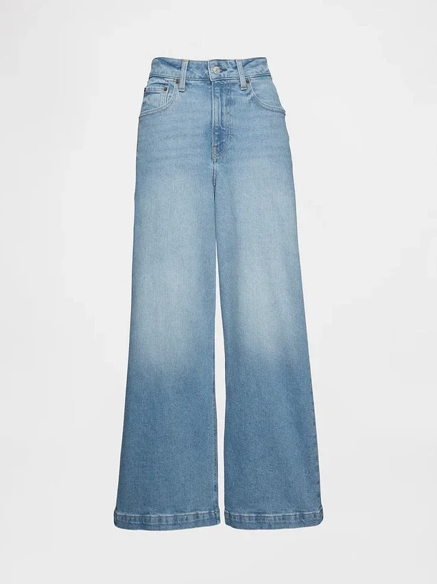Curvy High Stride wijde enkellange Jeans