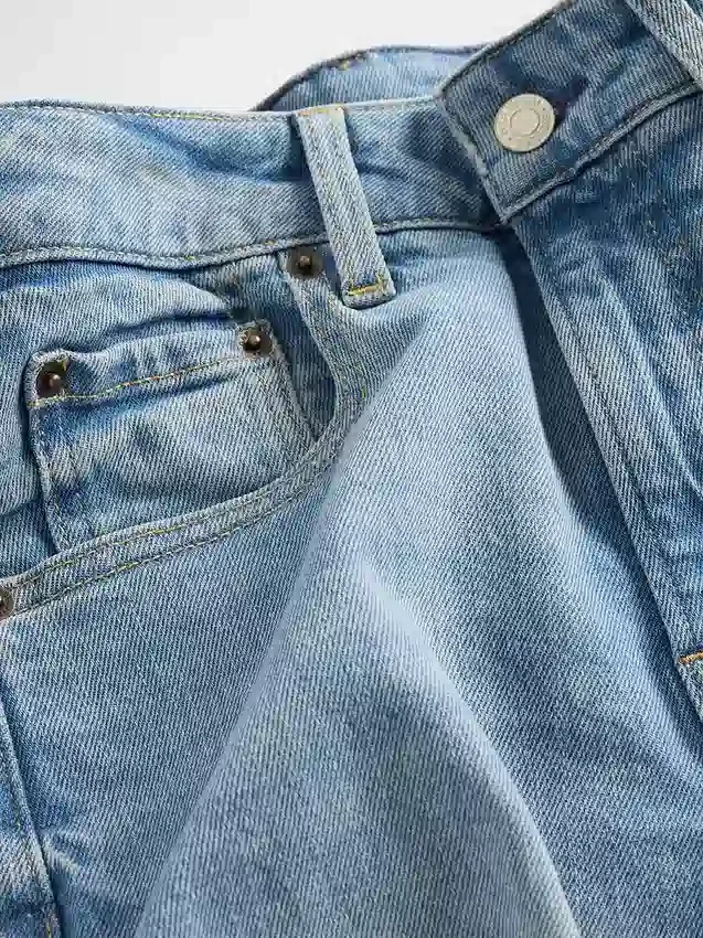 Curvy High Stride wijde enkellange Jeans