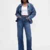 Curvy jeans met hoge taille en wijde pijpen