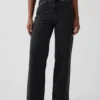 Curvy jeans met hoge taille en wijde pijpen