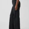 Curvy jeans met hoge taille en wijde pijpen
