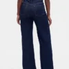 Curvy jeans met hoge taille en wijde pijpen