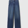 Curvy jeans met hoge taille en wijde pijpen