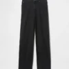 Curvy jeans met hoge taille en wijde pijpen