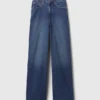 Curvy jeans met hoge taille en wijde pijpen