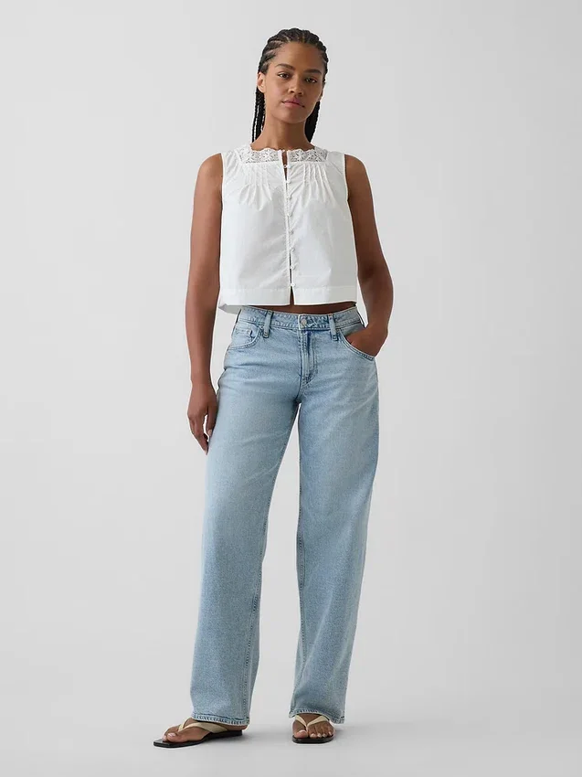 Curvy lage taille '90s losse Jeans