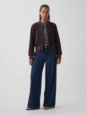 Curvy mid-rise ultrazachte baggy Jeans