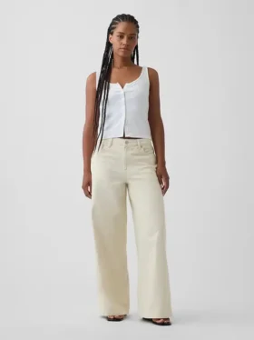Curvy mid-rise ultrazachte baggy Jeans