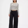 Curvy mid-rise ultrazachte baggy Jeans