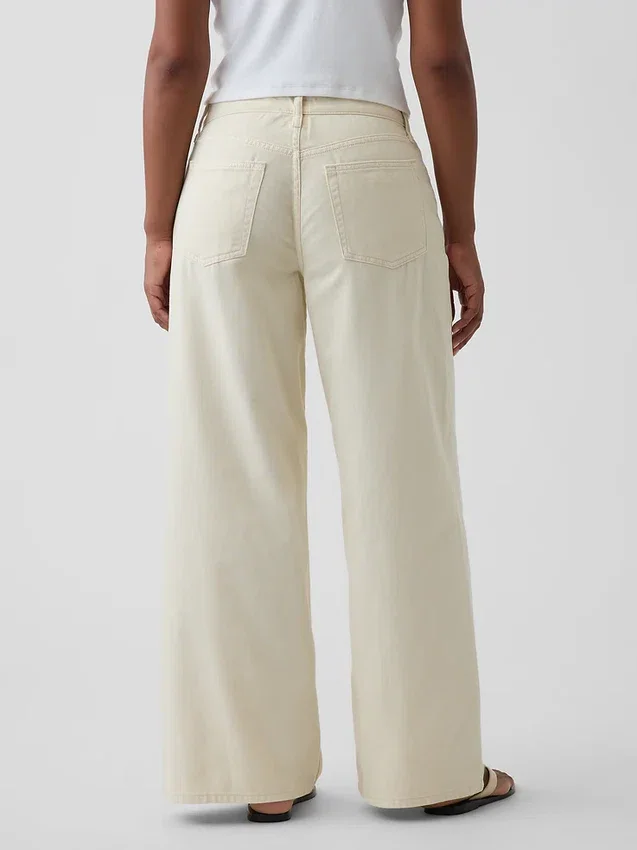 Curvy mid-rise ultrazachte baggy Jeans