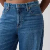 Curvy mid-rise ultrazachte baggy Jeans