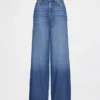 Curvy mid-rise ultrazachte baggy Jeans