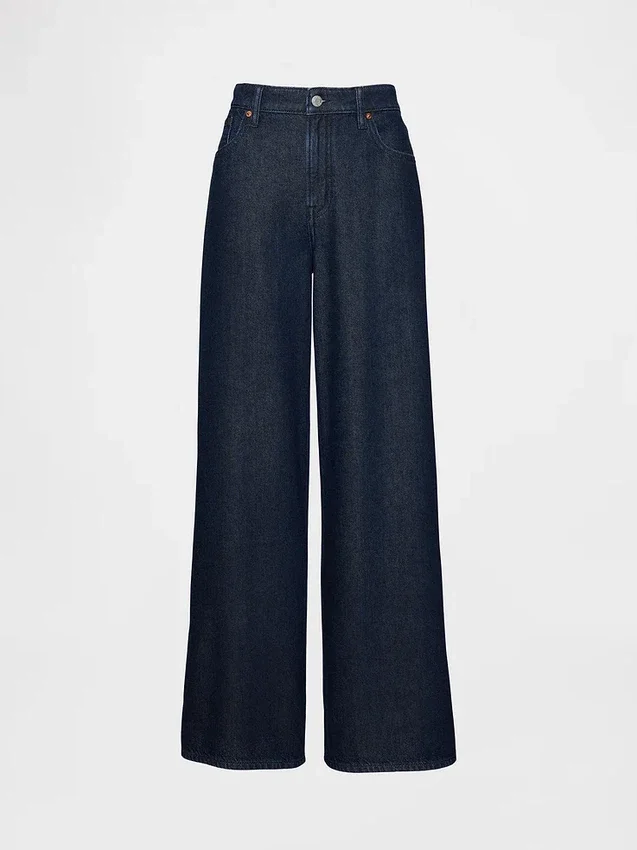 Curvy mid-rise ultrazachte baggy Jeans