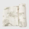 De Gilded Bird Safari Toile bamboe babydeken